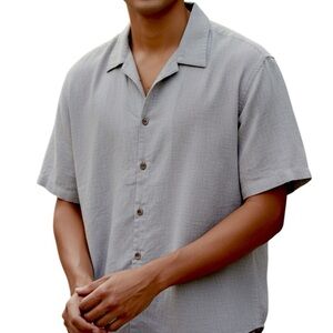 John Varvatos Men’s Blue Denim Casual Button Down Shirt Size Large